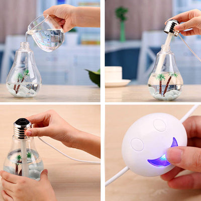 Difusor Ultrasónico USB Mini con Luz LED - Humidificador Aromaterápico de Diseño Botella - Image 4