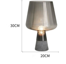 Lámpara de Mesa Cemento y Vidrio - Diseño Minimalista Moderno - Image 12