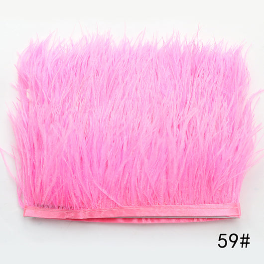 Cinturón Tejido de Color Sólido con Encaje de Plumas de Avestruz - Image 7