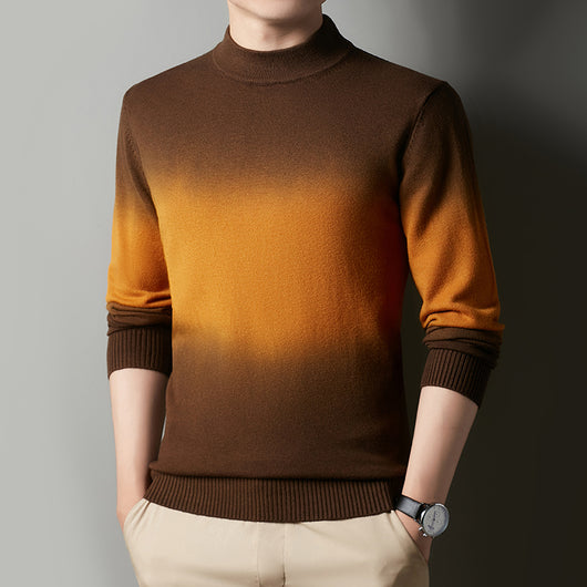 Suéter Cuello Alto Efecto Degradado para Hombre - Image 14