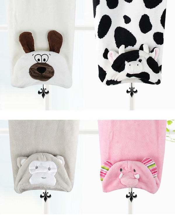 Capa Toalla de Baño Coral Infantil de Terciopelo