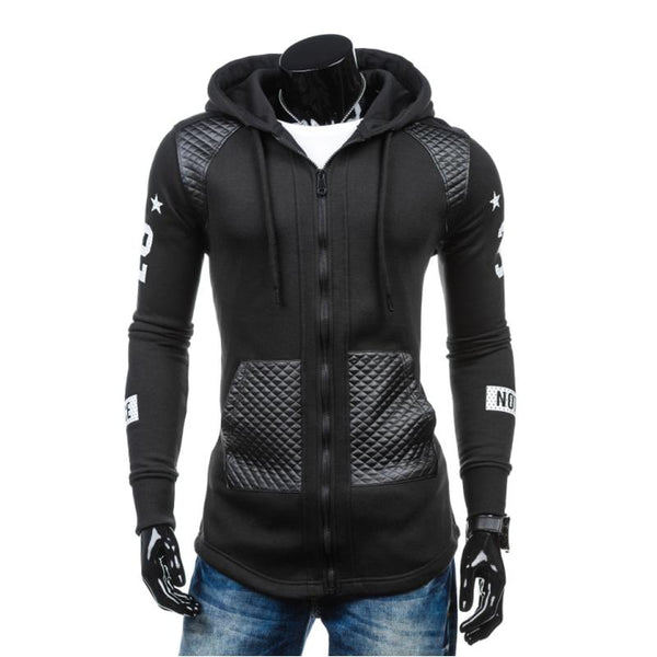 Sudadera con Capucha Patchwork Slim Fit para Hombre