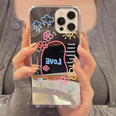 Funda Espejo Floral para Teléfono - Diseño Graffiti Moderno - Image 8