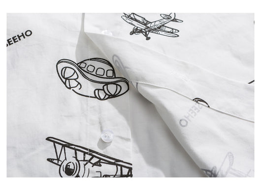 Camisa de Trabajo Estampada Manga Corta - Image 6