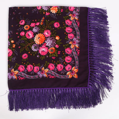 Pañuelo Étnico Estampado con Flecos de Rayón - Image 16