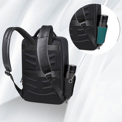 Mochila de Viaje Inteligente Cuero Premium con Carga USB, Impermeable y Antirrobo - Image 3