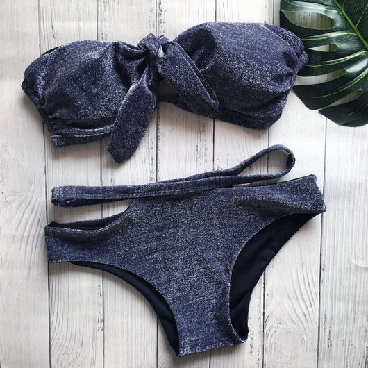 Traje de Baño Bikini Negro con Lentejuelas - Diseño Sexy y Elegante - Image 7