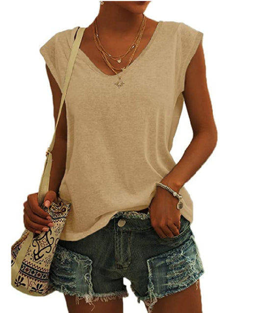 Blusa Suelta con Cuello en V - Diseño Minimalista Europeo y Americano para Mujer - Image 8
