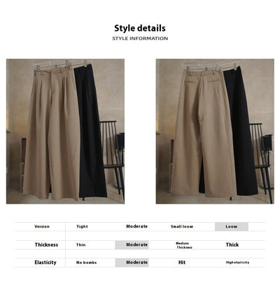 Pantalón Casual Holgado de Cintura Alta con Textura para Mujer - Image 8