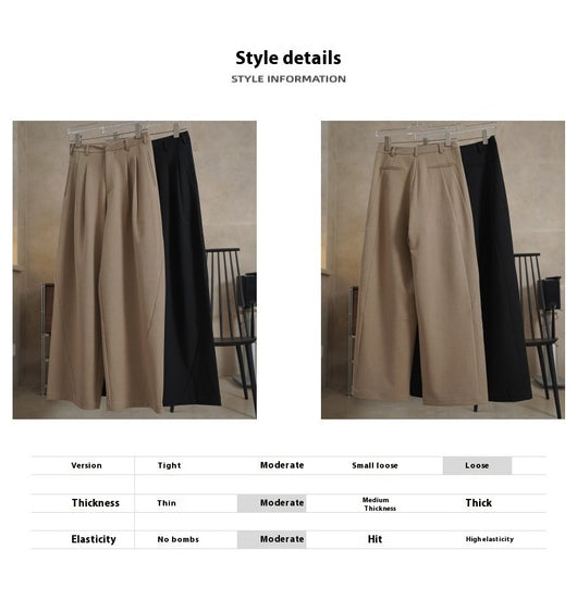 Pantalón Casual Holgado de Cintura Alta con Textura para Mujer - Image 8