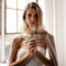 White Fine Mesh Bridal Cape for Ceremony