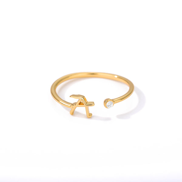 Anillo de Acero Inoxidable Dorado Unisex