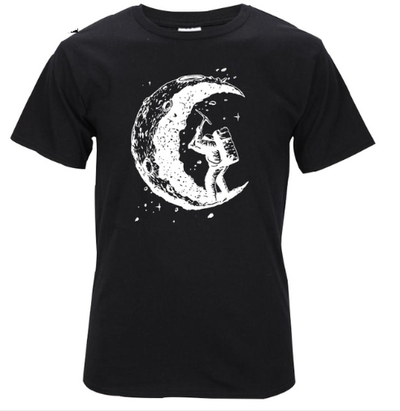 Playera Casual Hombre Estampado Luna - Cómoda y Versátil - Image 2