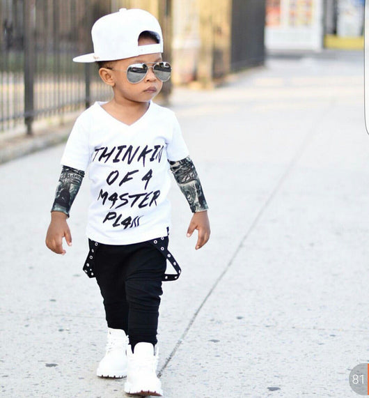 Traje de Malla Tatuaje Manga Larga para Niños - Image 3