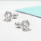 Moissan Diamond Earrings 925 Plated 1 Carat D Color 6 Prongs 2-Color