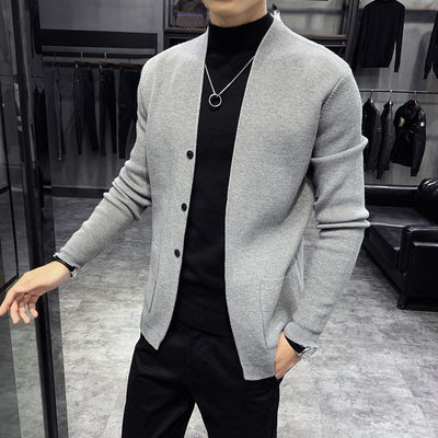 Suéter Slim Fit Cuello V Manga Larga para Hombre - Image 7