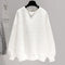 Remera Oversized con Letras 3D - Manga Larga Unisex