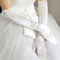 Guantes de Novia con Cuentas Dobles - Invierno Elegante