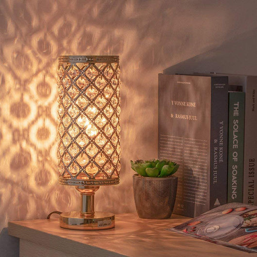 Lámpara de Mesa de Cristal Moderno con Diseño Elegante para Dormitorio y Sala - Image 5