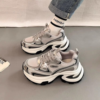 Tenis Plataforma Respirable para Mujer - Zapatillas Chunky con Altura Aumentada - Image 3