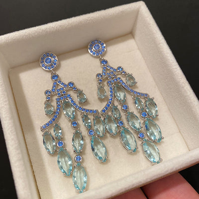 Aretes de Aguja de Plata con Circonia Cúbica Brillante - Image 4