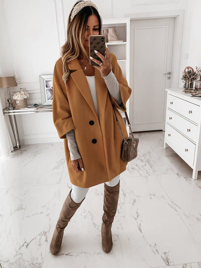Chaqueta de Lana con Solapa y Bolsillos - Image 9