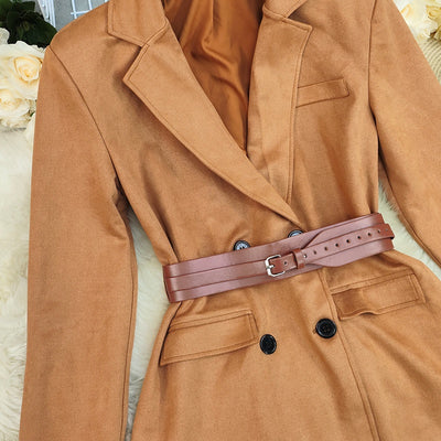 Blazer de Ante Aterciopelado para Mujer - Chaqueta Elegante de Temperamento - Image 11