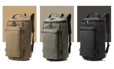 Mochila de Lona Multifuncional de Gran Capacidad para Hombre - Image 3