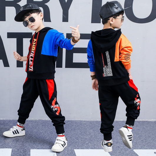 Conjunto Deportivo Infantil Coreano Primavera - Sudadera y Pantalón para Niños Grandes - Image 4