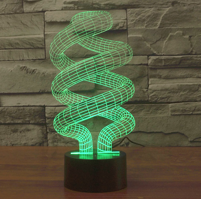 Lámpara 3D Espiral de Ahorro Energético - Luz Nocturna Romántica y Creativa - Image 7