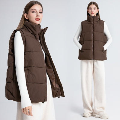 Chaleco Térmico Acolchado sin Mangas con Cuello Alto para Mujer - Image 2