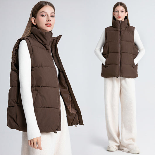 Chaleco Térmico Acolchado sin Mangas con Cuello Alto para Mujer - Image 2
