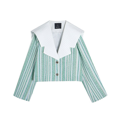 Chaqueta Corta de Otoño Estilo Coreano para Mujer con Solapa Elegante - Image 11