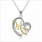 European And American Women''s Necklaces Mom Color Separation Heart-shaped Diamonds 2021 Wish Explosive Mother' Day Gifts Across The Border Blanco + yellow