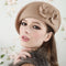 Boina Lana Estilo Británico con Visera - Gorro Elegante para Mujer