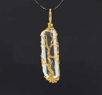 Collar Árbol de la Vida en Cristal Blanco - Image 12