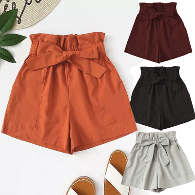 Shorts Sueltos de Cintura Media para Mujer