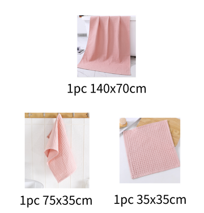 Toalla de Baño de Algodón Puro Textura Waffle - Súper Absorbente y Secado Rápido - Image 23