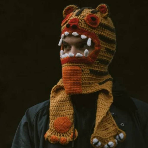 Pasamontañas Tejido Leopardo - Protección Térmica para Otoño e Invierno