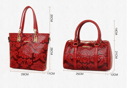 Bolsa Mensajera Rose con Relieve Floral - Set 6 Piezas para Mamá - Image 5
