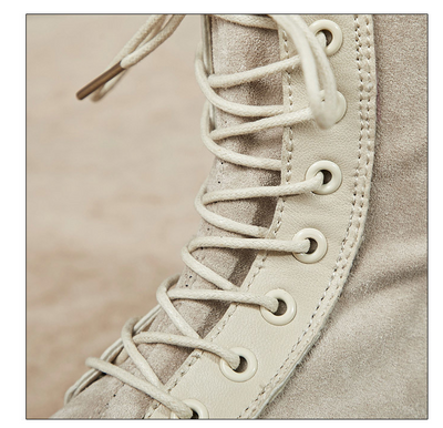 Botas Planas con Cordones y Elástico - Image 4