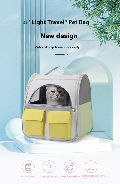 Mochila Transparente para Gatos de Gran Capacidad con Lona - Image 9