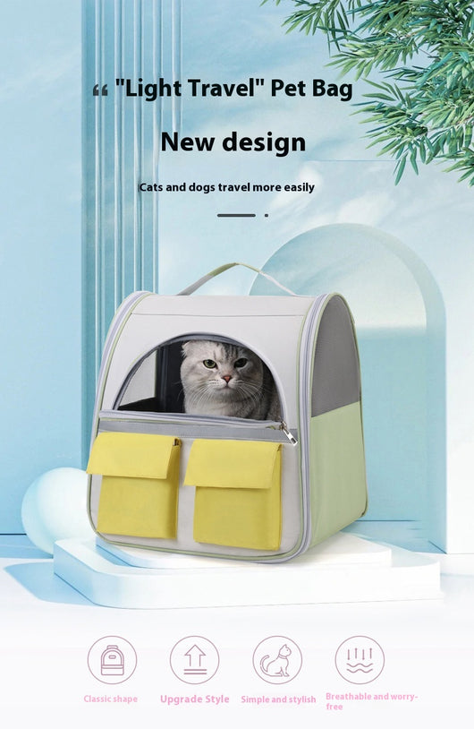 Mochila Transparente para Gatos de Gran Capacidad con Lona - Image 9