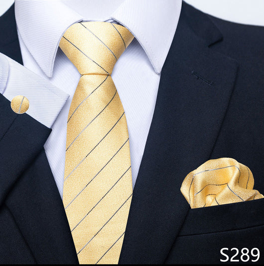 Conjunto Completo de Accesorios Ejecutivos: Corbata, Pañuelo y Gemelos Formales - Image 32