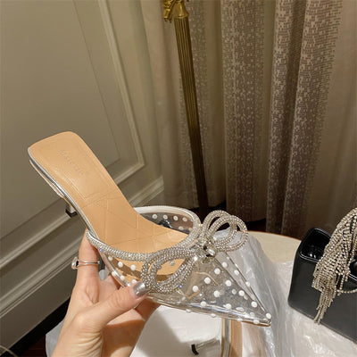 Sandalias de Cristal Transparente con Diseño de Strass para Mujer - Image 3
