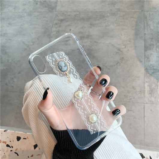 Funda para celular con encaje vintage para niña - Image 3