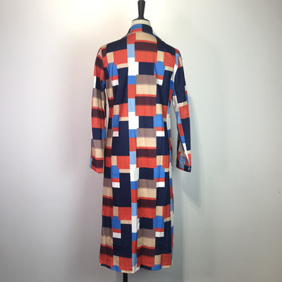 Abrigo de Lana Multicolor con Solapa Elegante para Mujer - Image 12