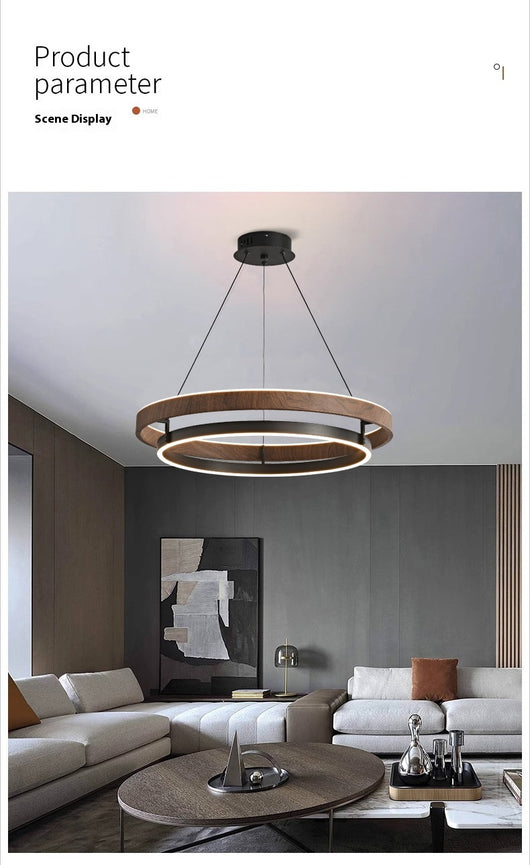 Lámpara de Techo Minimalista Moderna con Acabado Madera Italiana - Image 11