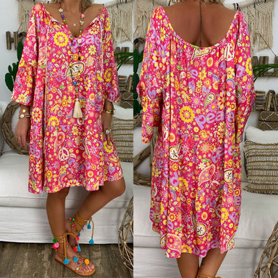 Blusa Playera con Mangas Estampadas y Volantes - Image 4