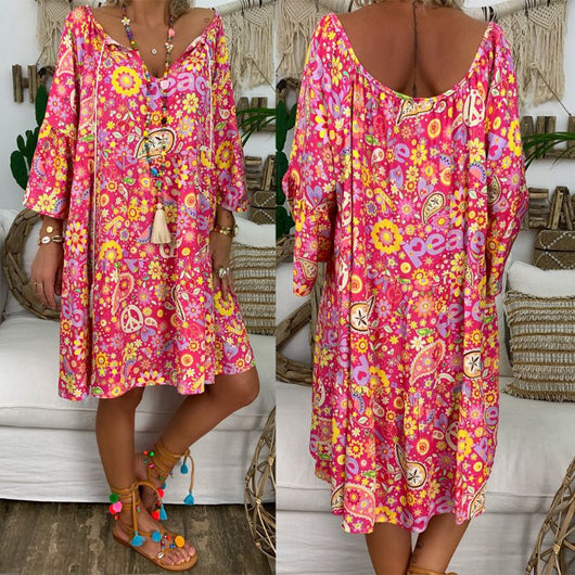 Blusa Playera con Mangas Estampadas y Volantes - Image 4